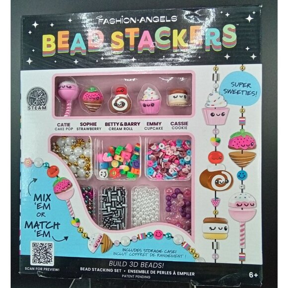 Fashion Angels Bead Stackers Set With 500+ Assorted Beads & Storage Case - Picture 1 of 7